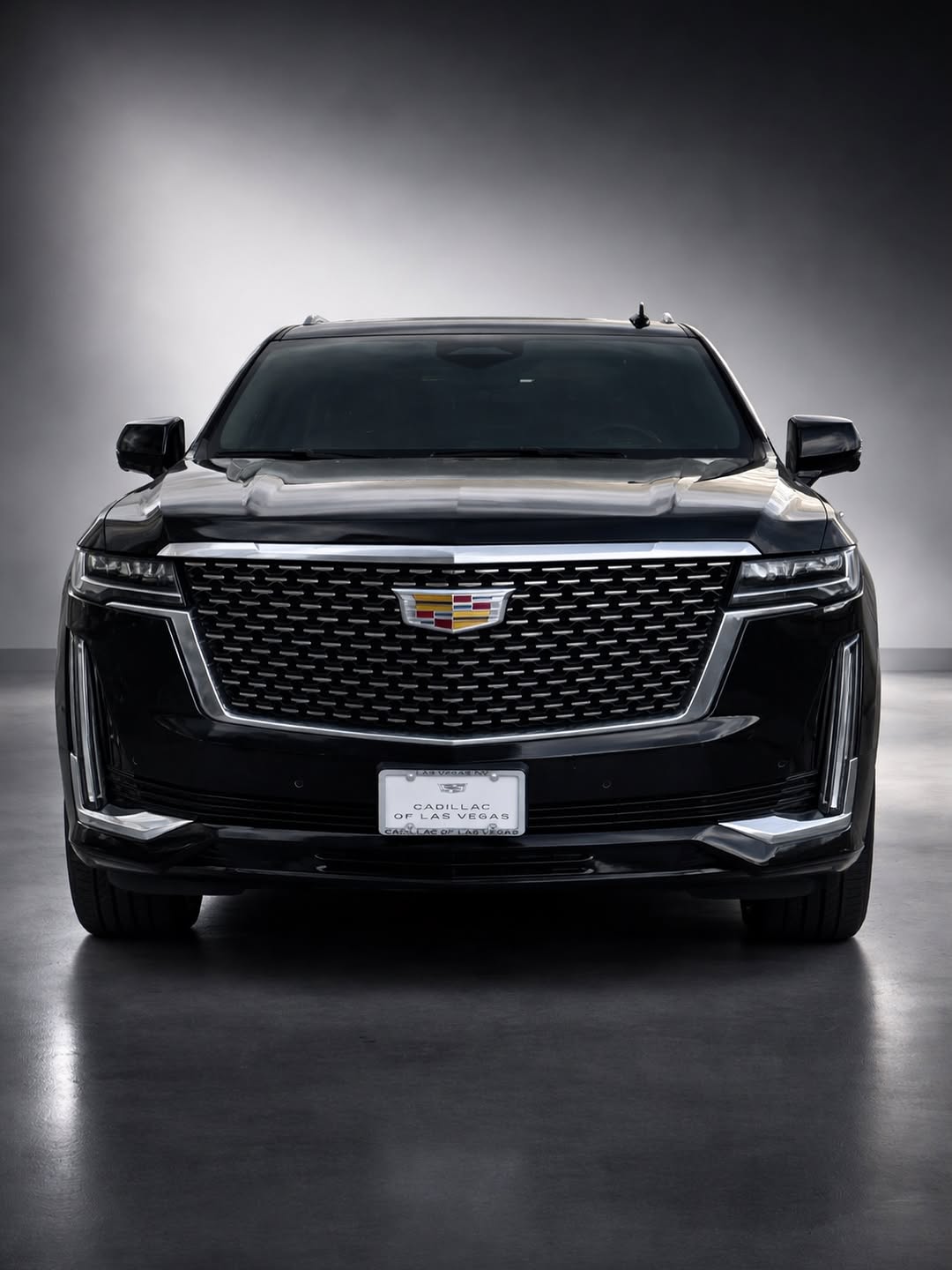 Black Cadillac Escalade front view for 7 Star Fleet private transportation